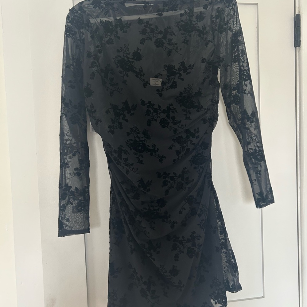 Elegant Black Floral Dress